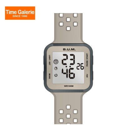 BUM Men BUMWBM02115 White Strap Digital Watch